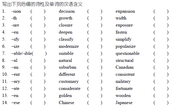 【英語】詞匯班周測(cè)三(含解析)
